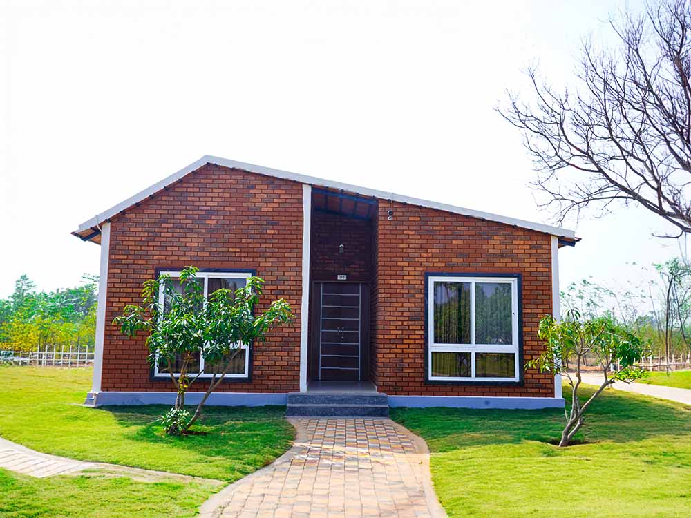 Rose double bedroom cottage at Go Ranch Resort near Yadagirigutta – ideal for family or friends seeking comfort in a farm stay setting