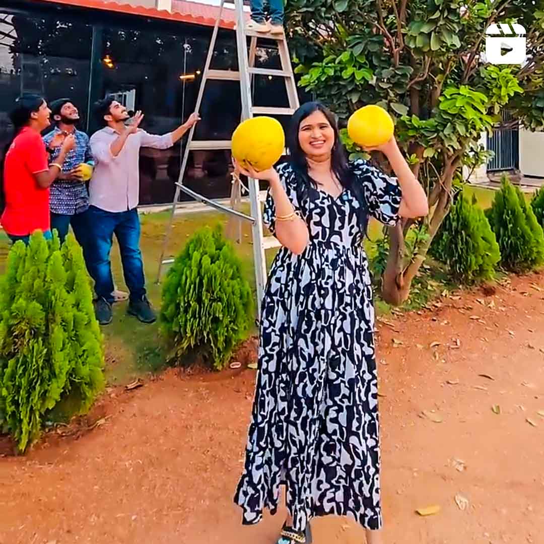 Guests enjoying fruit plantation experience at Go Ranch Resort near Hyderabad Telangana